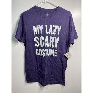 celebrate halloween mens shirt size small 34 36 purple short sleeve costume